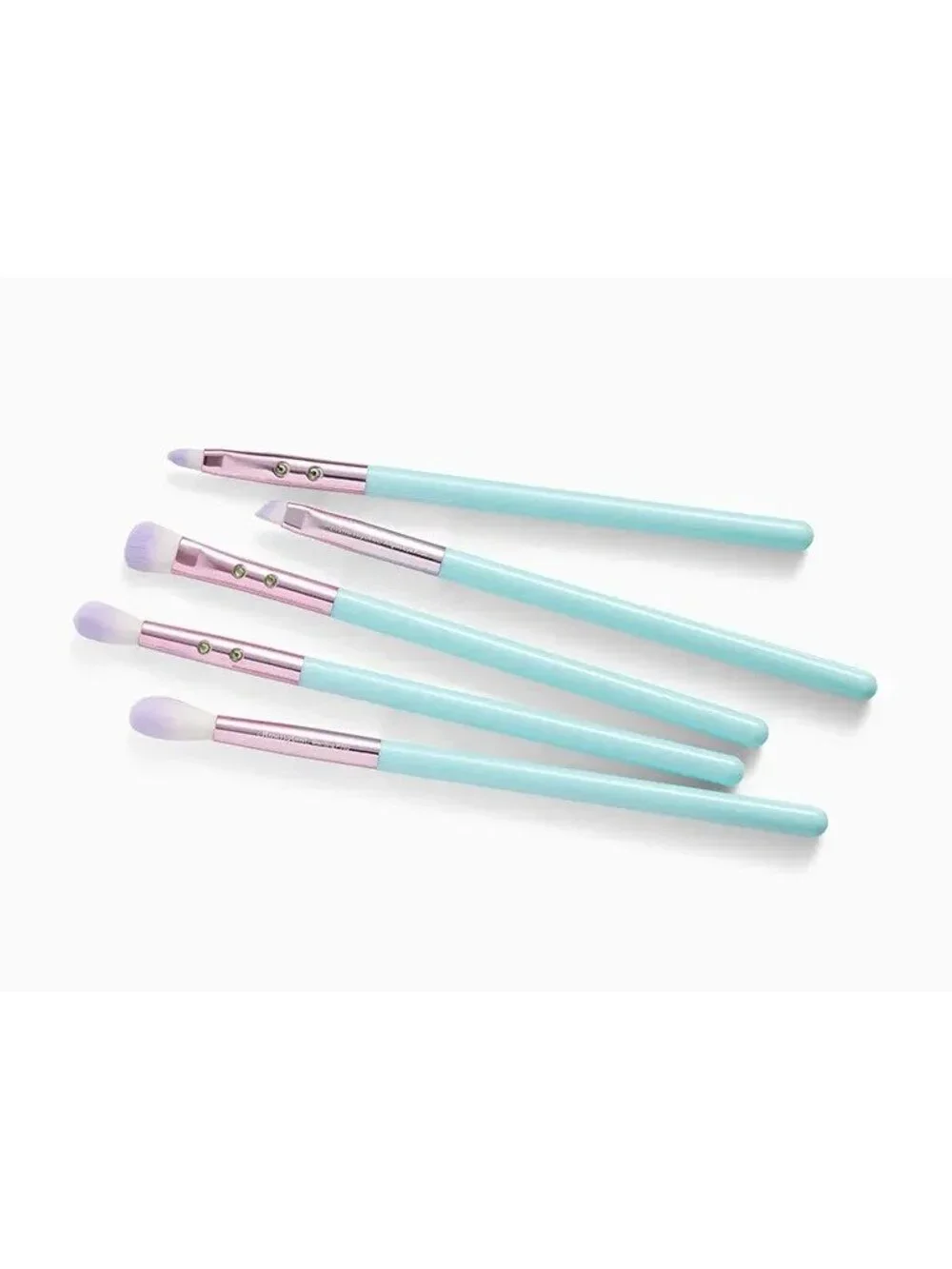 Slmissglam Eye Makeup Brush Set 5-Piece Ombre Stay Sparkly Ultra-Soft Aqua NEW